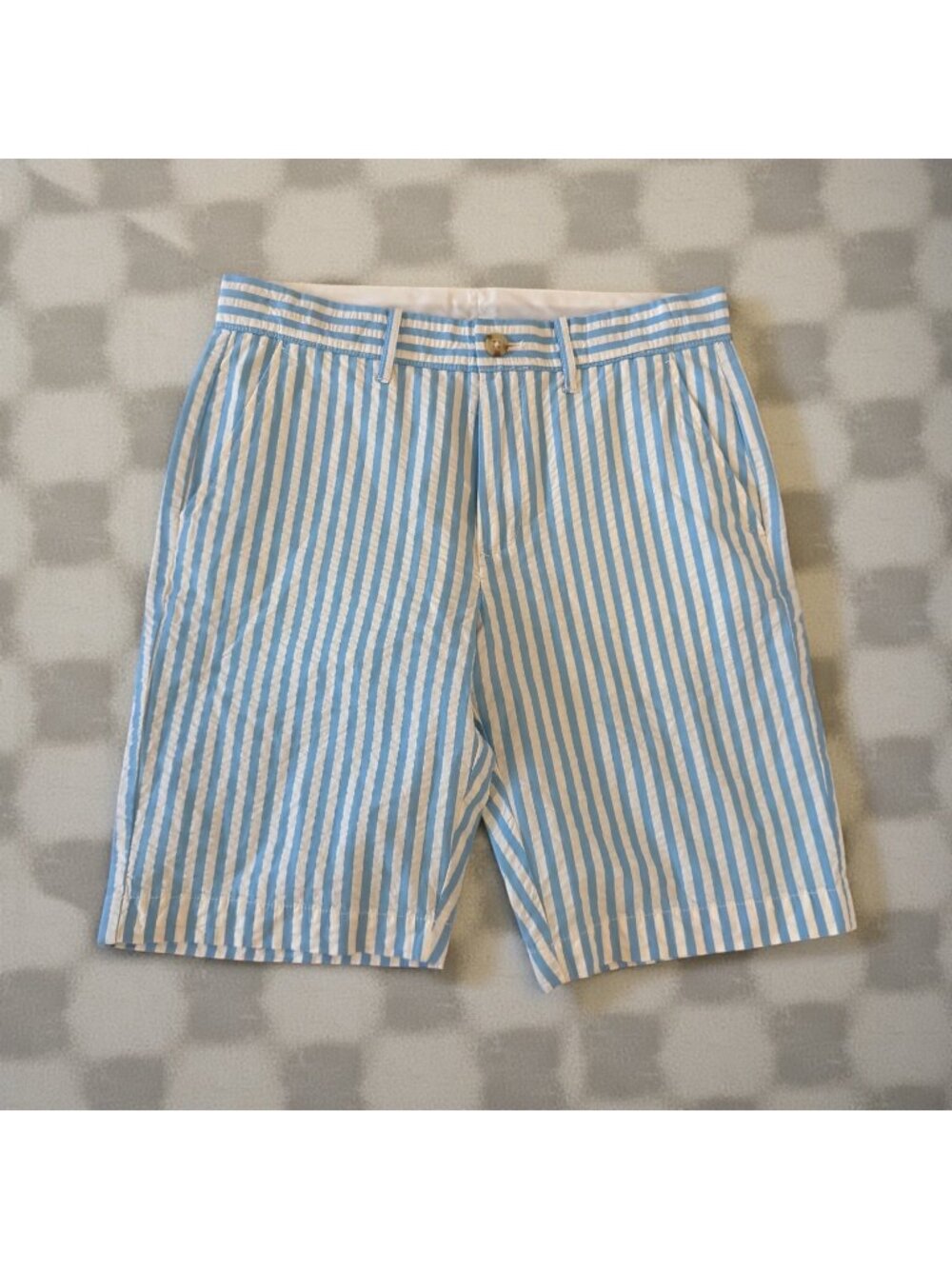 CREWCUTS Boys Blue White Striped Shorts Size 14